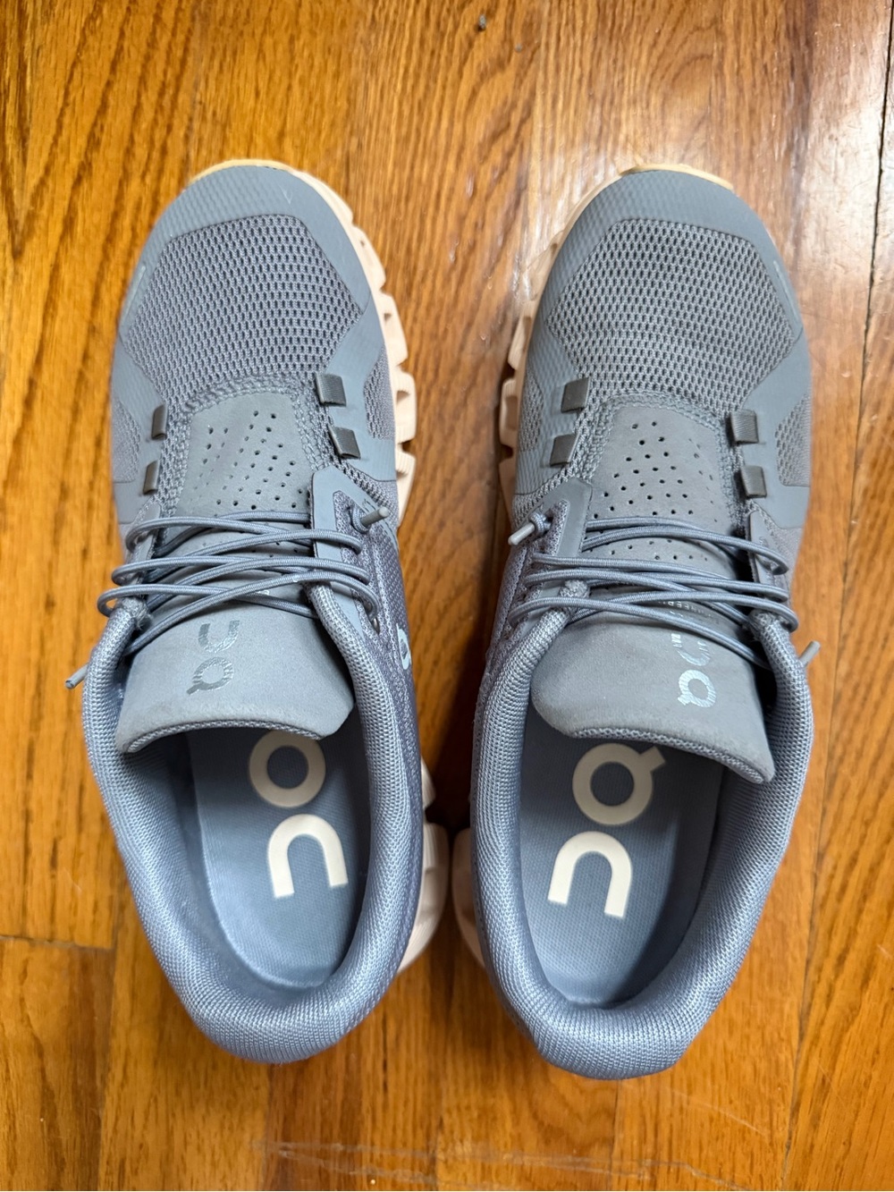On Running Grey Mesh Athletic Sneakers